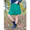 Zelená balonová kostýmová sukně, kapsy v bocích