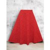 Červená půlkolová sukně do pasu AGÁTA, drobné bílé puntíčky