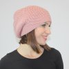 Ručně pletená čepice LENNY, Merino vlna Gots, růžová