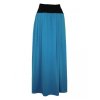 Letní dlouhá jemná splývavá sukně HELENE, sklady, tyrkysově modrá