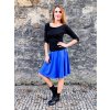 Modrá půlkolová sukně HEIDY