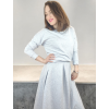 světle šedá mikina Elodie set se sukní outfit