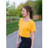 Žluto-oranžové dámské crop tričko DIANA
