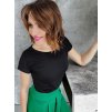 Černé dámské tričko LOTY, krátké rukávy