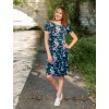 Dámské letní šaty VIKI, mašle na zadním díle, barevné květy a vážky