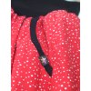 Bohatě balonová sukně STELA, kapsy, červená s puntíky