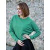 volná mikina Elodie zelená se vzorem na modelce