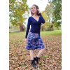 Modro fialová půlkolová sukně HEIDY