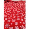 Červené dámské šaty LORETA, lodičkový výstřih, sněhové vločky
