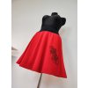 Dívčí/ dámská červená půlkolová sukně HEIDY, vánoční hvězda