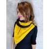 Oboustranná šála na knoflík, žlutá/ černá