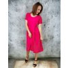Růžové letní šaty volného střihu