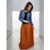 Mušelínová dlouhá sukně HELENE, barva Terracotta