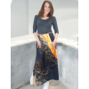 antracitové tričko s 3/4 rukávem dámské outfit