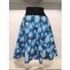 Modrá půlkolová sukně HEIDY, sněhové vločky
