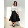 kolová zavinovací sukně GRETA midi černá celá postava