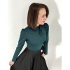 Tmavě zelené dámské tričko BIBI, dlouhé rukávy