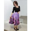 fialová dámská kolová sukně