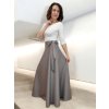 šedá dlouhá dámská sukně