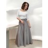 šedá dlouhá zavinovací sukně