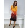 žluto oranžové podzimní dámské šaty