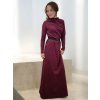 maxi bordo šaty