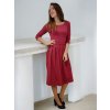 bavlněné šaty vínově čerevné