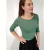 bavlněné zelené dámské tričko