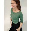 bavlněné tričko s 3/4 rukávem BRENDA sage green