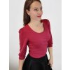 vínové dámské tričko