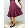 dámská půlkolová sukně bordó na postavě
