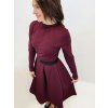 bordo elegantní šaty MATTO detail stojáčku