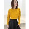 hořčicová crop mikina dámská outfit