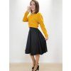 crop mikina JONI hořčicová na modelce