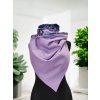 Oboustranná šála na knoflíky, Navy květy/ lila
