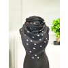 Oboustranná šála na knoflíky, Kapky/ černá