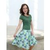 půlkolová sukně HEIDY „Zelené snění“ – limitka