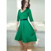 zelené šaty elegantní střih