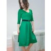 zelené šaty MATTO se skládanou sukní