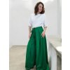 zelená kalhotová sukně elegantní culottes