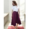 bordo culottes kalhotová sukně na modelce