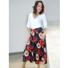půlkolová sukně do pasu AGÁTA na modelce