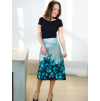 midi sukně LASSIE modré květy outfit