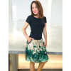 zelenobéžová balonová sukně STELA outfit