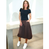 Dlouhá balonová sukně RUMI hnědá