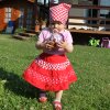 Dívčí sukně, červená