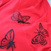 Růžové dámské tričko s výšivkou, motýli