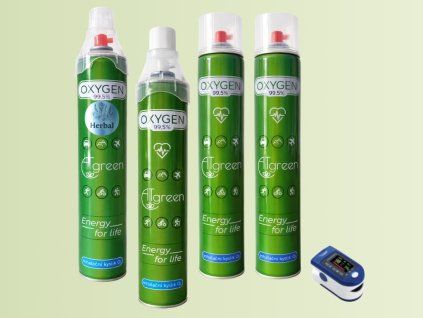 Starter-Paket Inhalations-Sauerstoff O₂ 4 St + Pulsoximeter