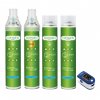 Starter-Paket Inhalations sauerstoff O2 4 St + Pulsoximeter