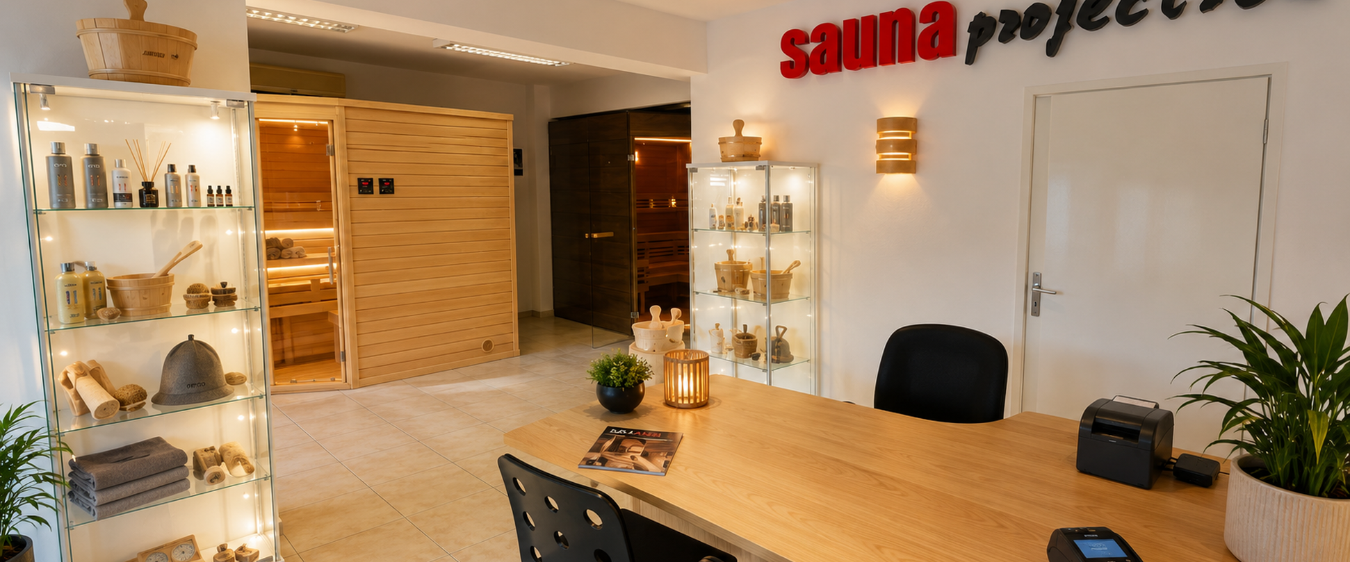 Showroom Saunaproject Brno – sauny, saunová kamna a příslušenství
